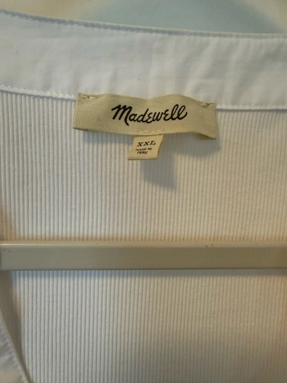 NWOT Madewell Puff-Sleeve Henley Knit Top, Size XXL